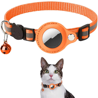 Reflective Waterproof Airtag Pet Collar – Secure Holder for Dogs & Cats