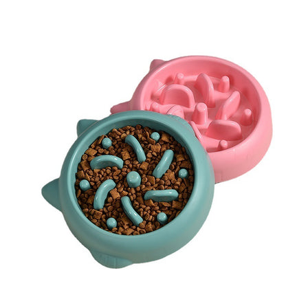 Slow Feeder Pet Bowl – Anti-Choking Food Dish for Dogs & Cats