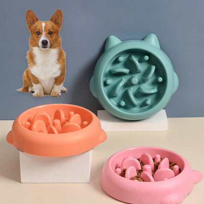 Slow Feeder Pet Bowl – Anti-Choking Food Dish for Dogs & Cats