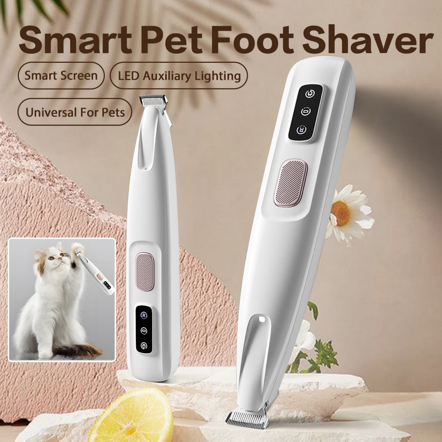 Rechargeable Pet Paw Trimmer – Quiet LED Grooming Clipper for Dogs & Cats