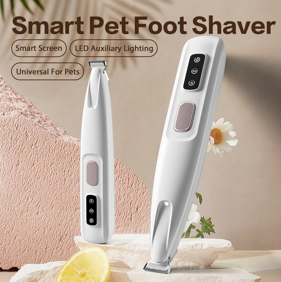 Rechargeable Pet Paw Trimmer – Quiet LED Grooming Clipper for Dogs & Cats