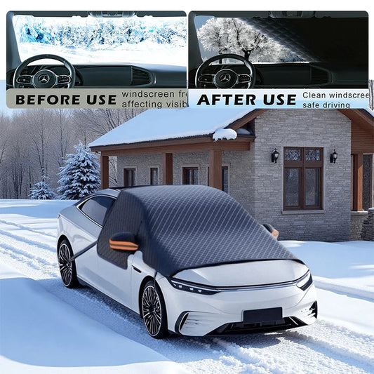 Never Scrape Ice Again: Ultimate Winter Shield™ Magnetic Car Snow Cover