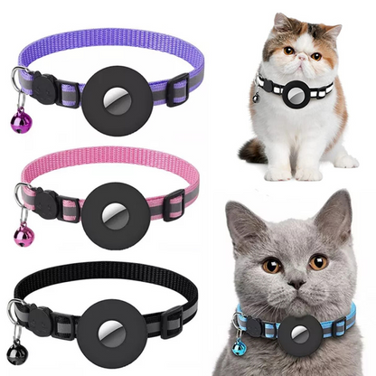 Reflective Waterproof Airtag Pet Collar – Secure Holder for Dogs & Cats