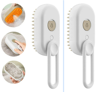 3-in-1 Steam Pet Grooming Brush – Electric Hair Removal & Massage Tool for Dogs & Cats