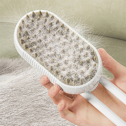 3-in-1 Steam Pet Grooming Brush – Electric Hair Removal & Massage Tool for Dogs & Cats