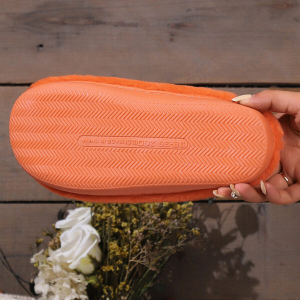 Cute Halloween Pumpkin Slippers Winter Warm Plush Bedroom Floor Home Slippers Casual Slip On Comfortable Cozy Indoor House Shoes - Image 6